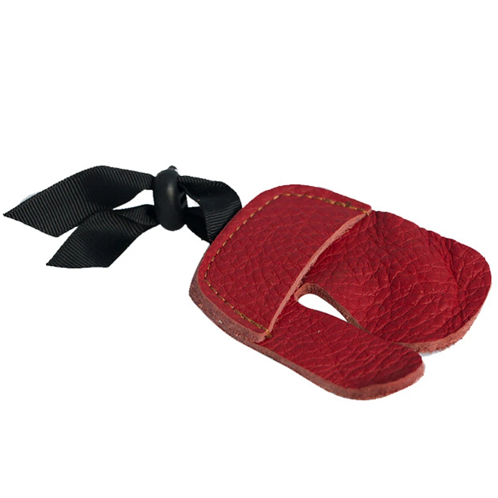 

1 PC 3 Finger Tip Cow Leather Archery Finger Hunting Guard Protection Safety Pad Glove Tab Bow for Archery Sport