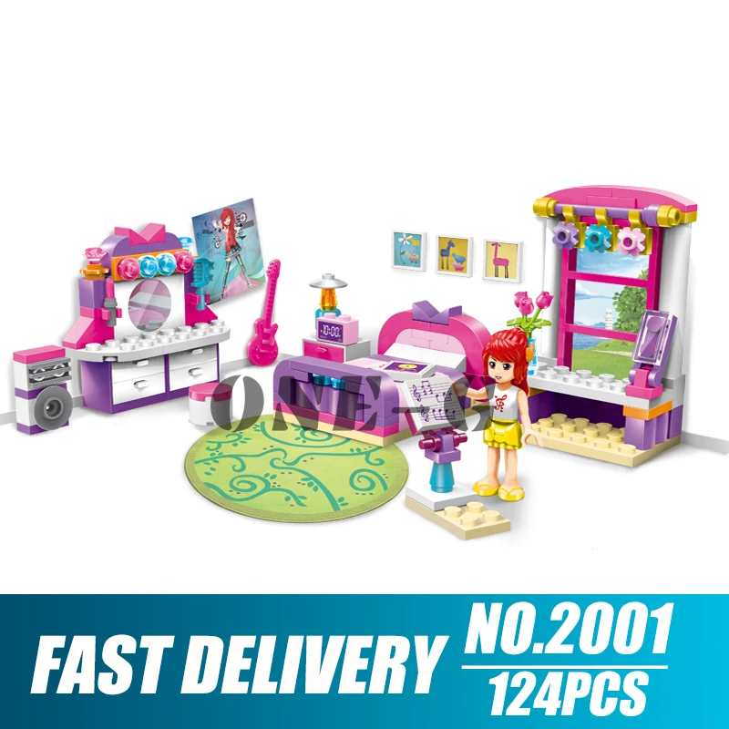 

Building blocks 2001 124pcs Compatible with Friends Bricks Shirley Cherry's Bedroom figures Educational toys for children
