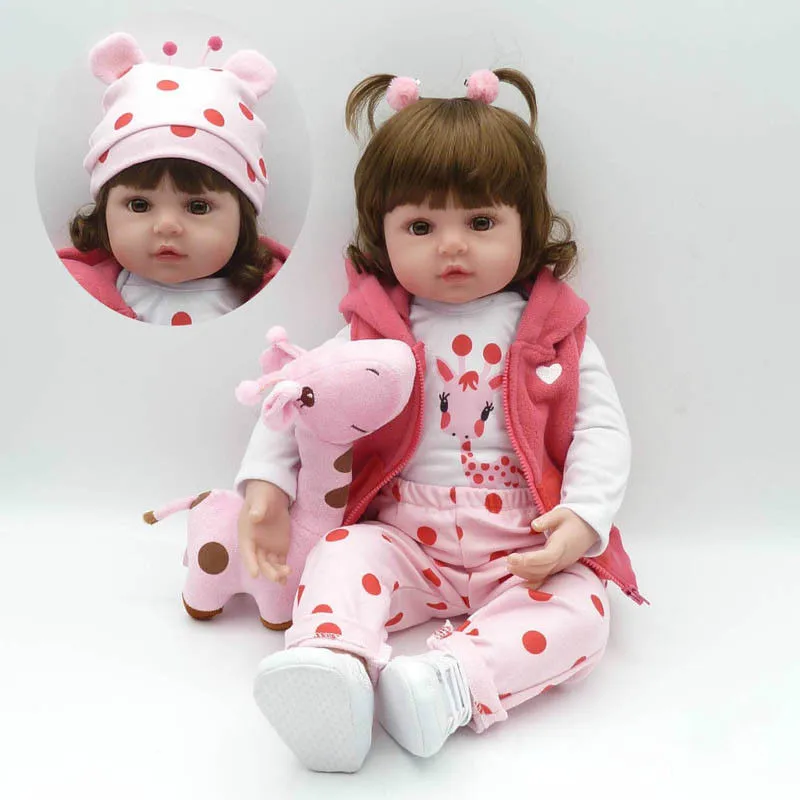 

GonLel Cute Soft Silicone Reborn Baby Dolls Girls So Truly Newborn Dolls Cloth Body Boneca Reborn DIY Toy for Kids Birthday Gift