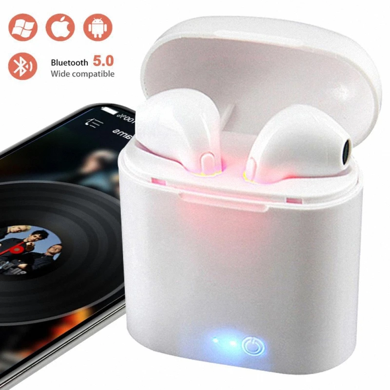 

HOT I7s TWS Wireless Bluetooth Earphones with mini Charge box Headsets Earbuds For Iphone X 6 7 8 plus Samsung Xiaomi Huawei LG