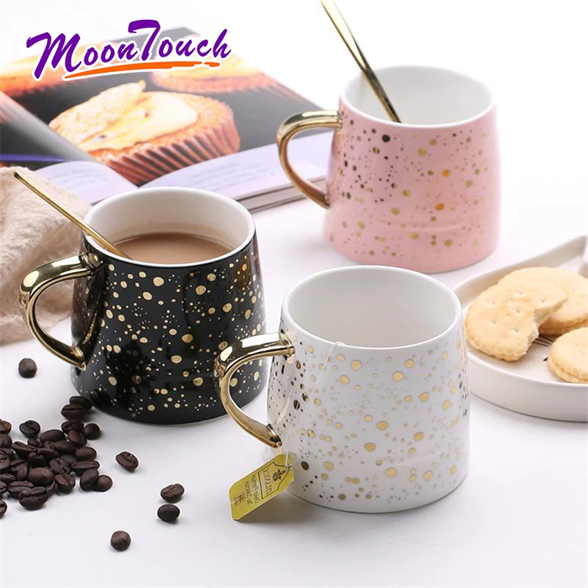 Керамическая кофейная кружка, чашка для молока, чайная посуда, звездное небо, узор, чайная чашка, простые и креативные кружки, кофейные аксессуары, украшение дома