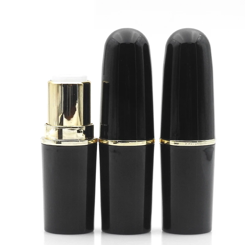 

10/20/50/100pcs/lot 12.1mm Empty Bullet Lipstick Tube Black Lip Balm Container Lip Rough/Gloss Pipe Shell Chapstick Cosmetic DIY