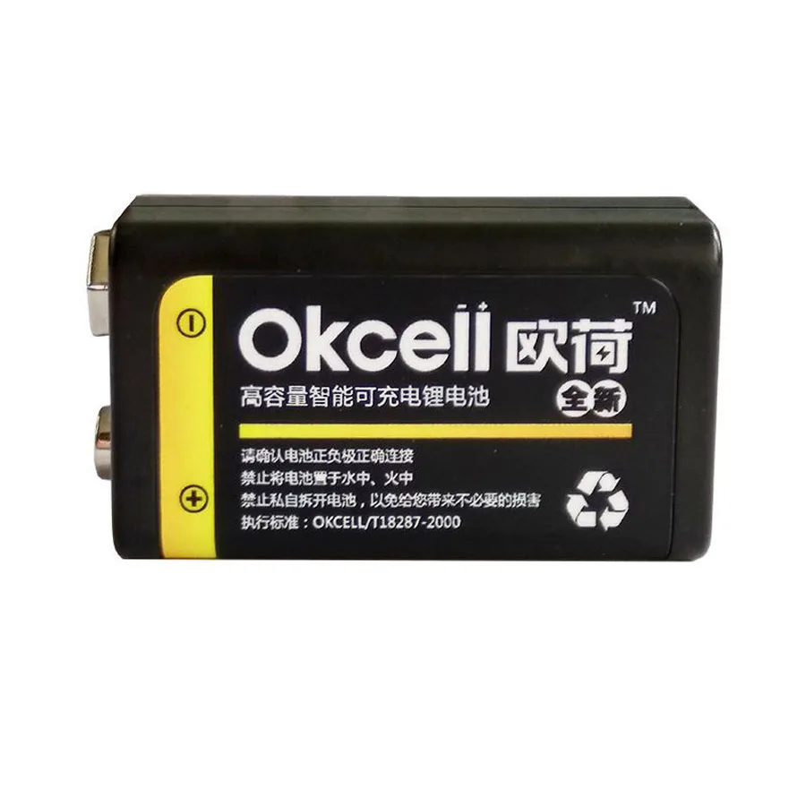 OKCELL 9V перезаряжаемая батарея 800mAh USB портативная OKcell микро USB батареи для радиоуправляемого вертолета модель микрофона Bateria