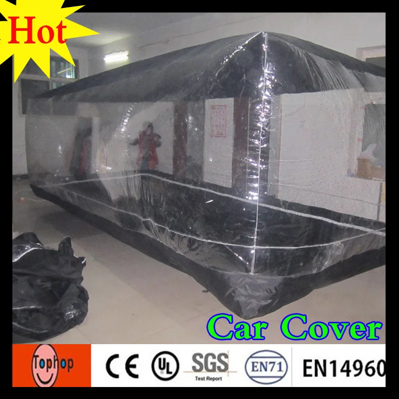 

5x2x2m auto inflatable hail proof car cover dome 0.7mm PVC tarpaulin
