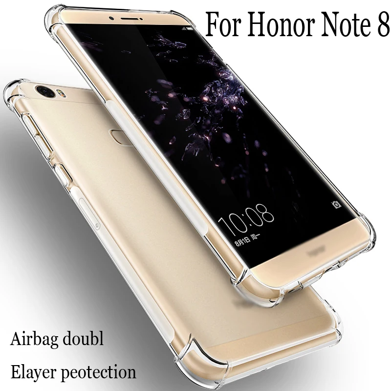 

For Huawei Honor 8 Note Air Cushion Case Clear Crystal Soft Silicone TPU Shockproof Full Protection Phone Cover 8Note Cases