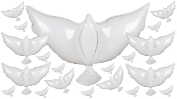 

20pcs/lot White Bio Dove Helium Balloons PigeonsBbird Wedding Party Event Decorations Large Size of 105*48cm