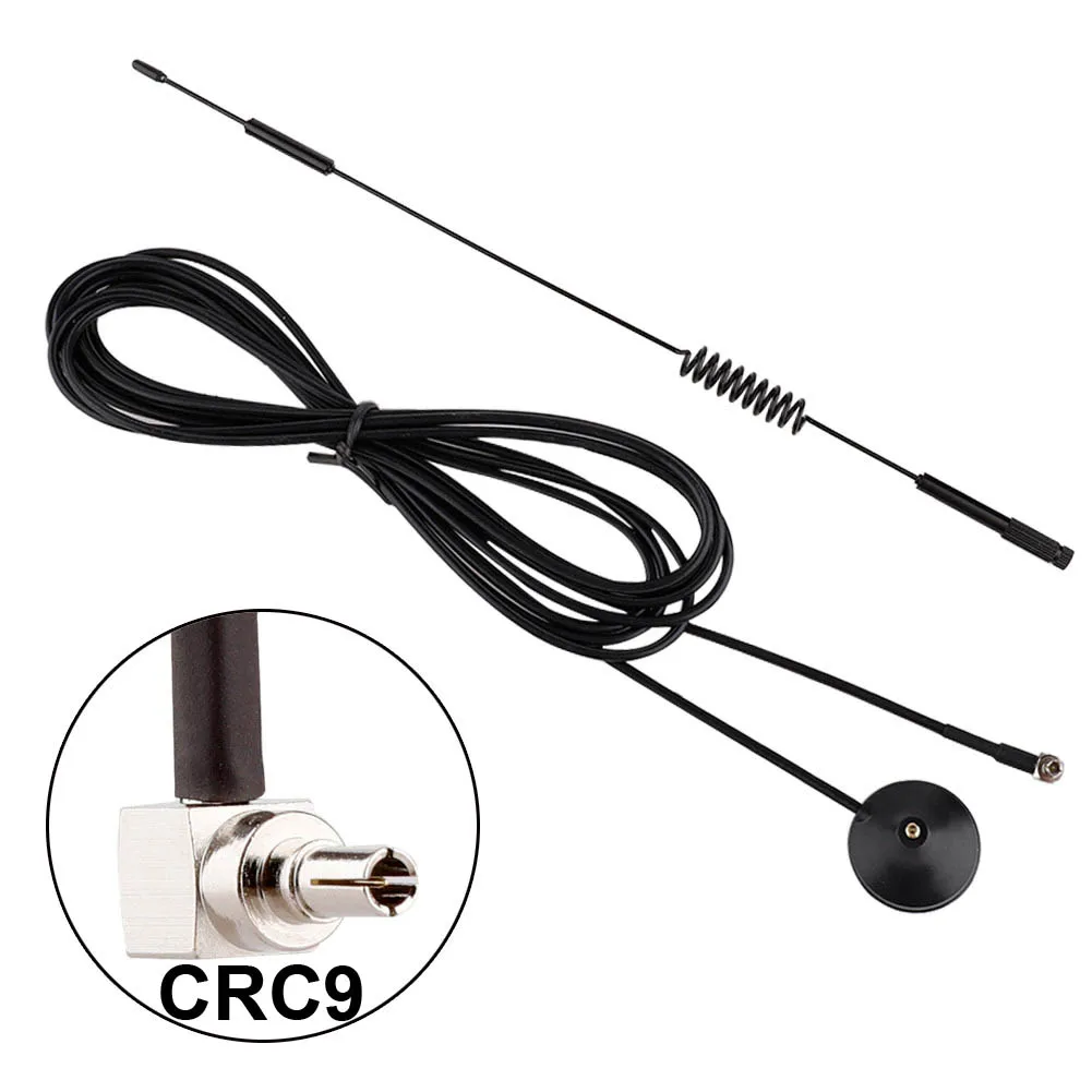 1PC 4G LTE GSM 2.4G 3G 7DBI TS9 SMA CRC9 Antenna with Magnetic Base Extension Black Color