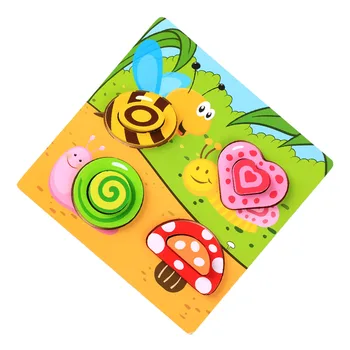 

Wood Educational Baby Wood Puzzle Toy Colorful Puzzle 0-1-2-3-6 Years Old's Toy Educational Toy for Baby Kid