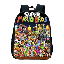 Лидер продаж Super Mario Bro одежда с принтом рюкзака на спине для мальчиков Дети Мини книг Mochilas красивый шаблон печати рюкзак для садика, рюкзак
