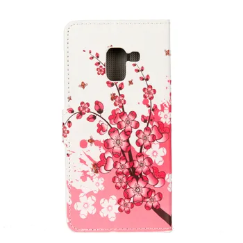 

100pcs/lot New Owls Printing Flower Patterns Skin Wallet PU Leather Phone Cover Case For Samsung Galaxy A8 2018