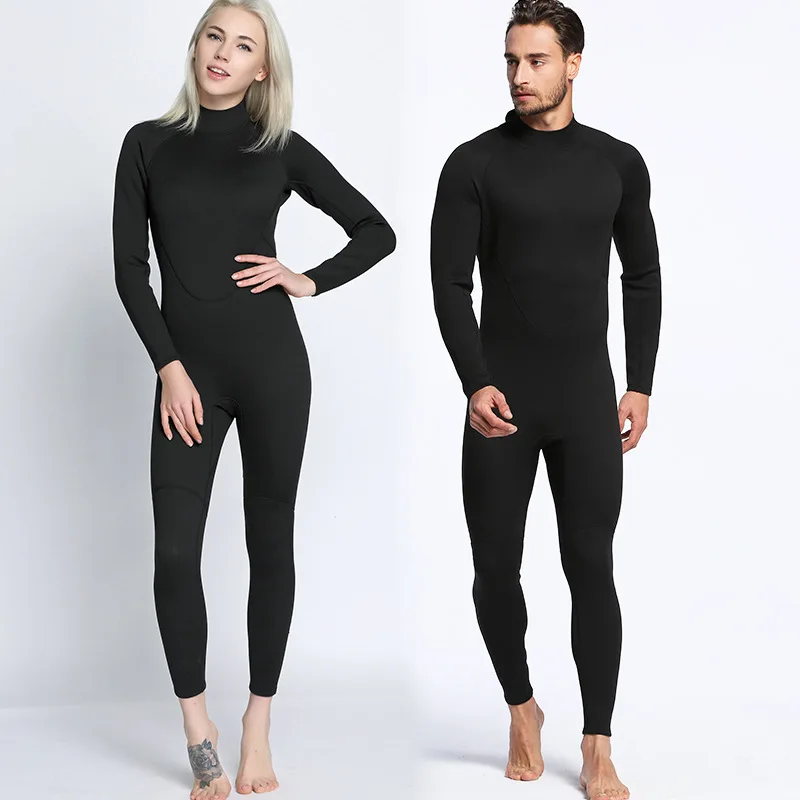 

2mm men and women all black long sleeved trousers diving suit, diving suit, surf, warm and waterproof swimming suit