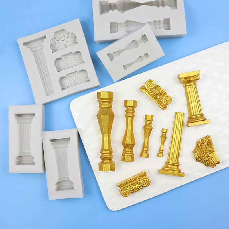 

European Architectural Pillar Silicone Mold Fondant Mould Cake Decorating Tools Chocolate Molds, Sugarcraft, Kitchen Gadgets