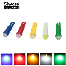 40 pces t5 led cerâmica painel calibre instrumento carro auto lado cunha lâmpada de luz vermelho verde amarelo azul branco dc 12v