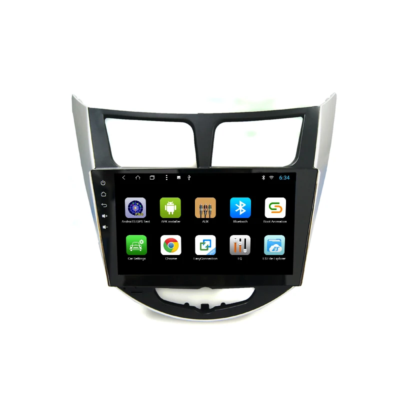 Clearance YAZH 9.0 inch IPS Central Multimedia For Hyundai Verna Accent Solaris Android 8.1 Octa Core 2 din car player WIFI GPS Navigation 0