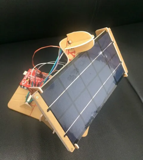 

Customize DIY Mini Solar Panel Tracker 2 Axis 6V 5W Electronics Power Controller Board Servo Duino Expansion Toy Machine