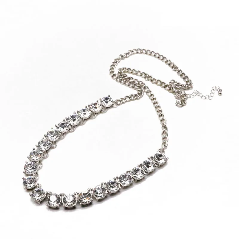 

Free Shipping Single Raw Glass Crystal Stone Fashion Necklace