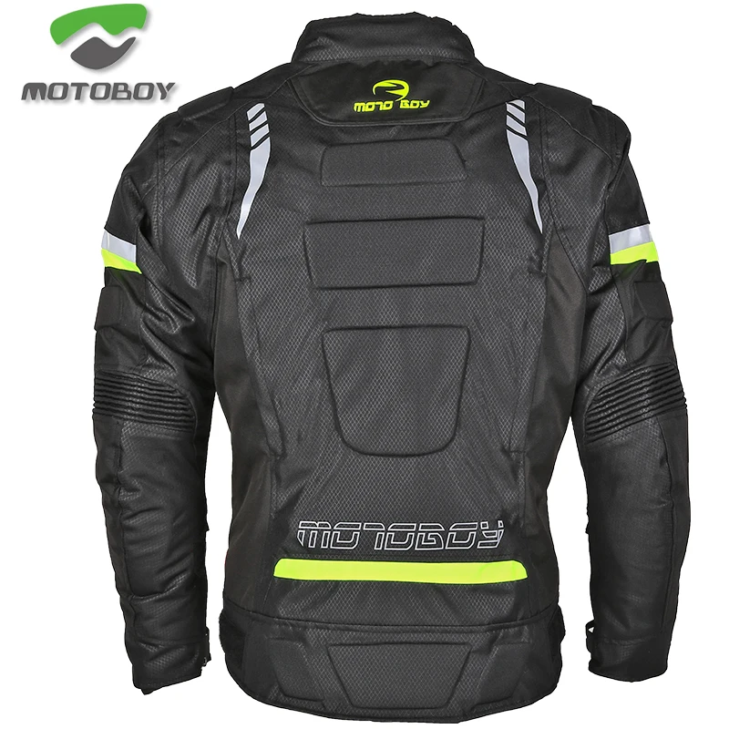 MOTOBOY новая мотоциклетная куртка с водонепроницаемой и теплой подкладкой и CE протекторы пальто для 4 сезона Одежда