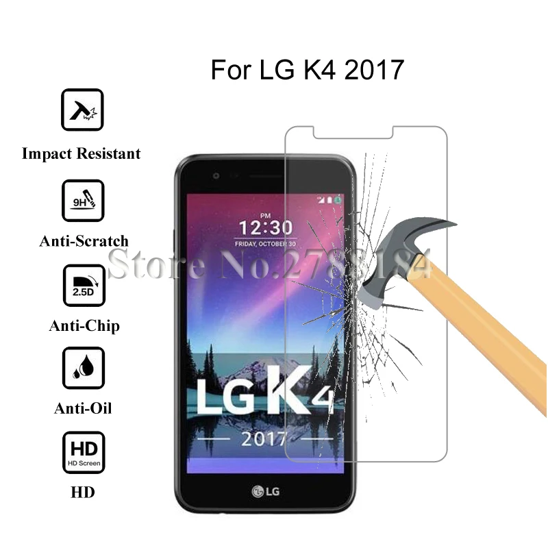2 шт 9H твердое закаленное стекло для LG K4 M160 5 дюймов защита экрана Передняя пленка стекло для LG K4 стекло