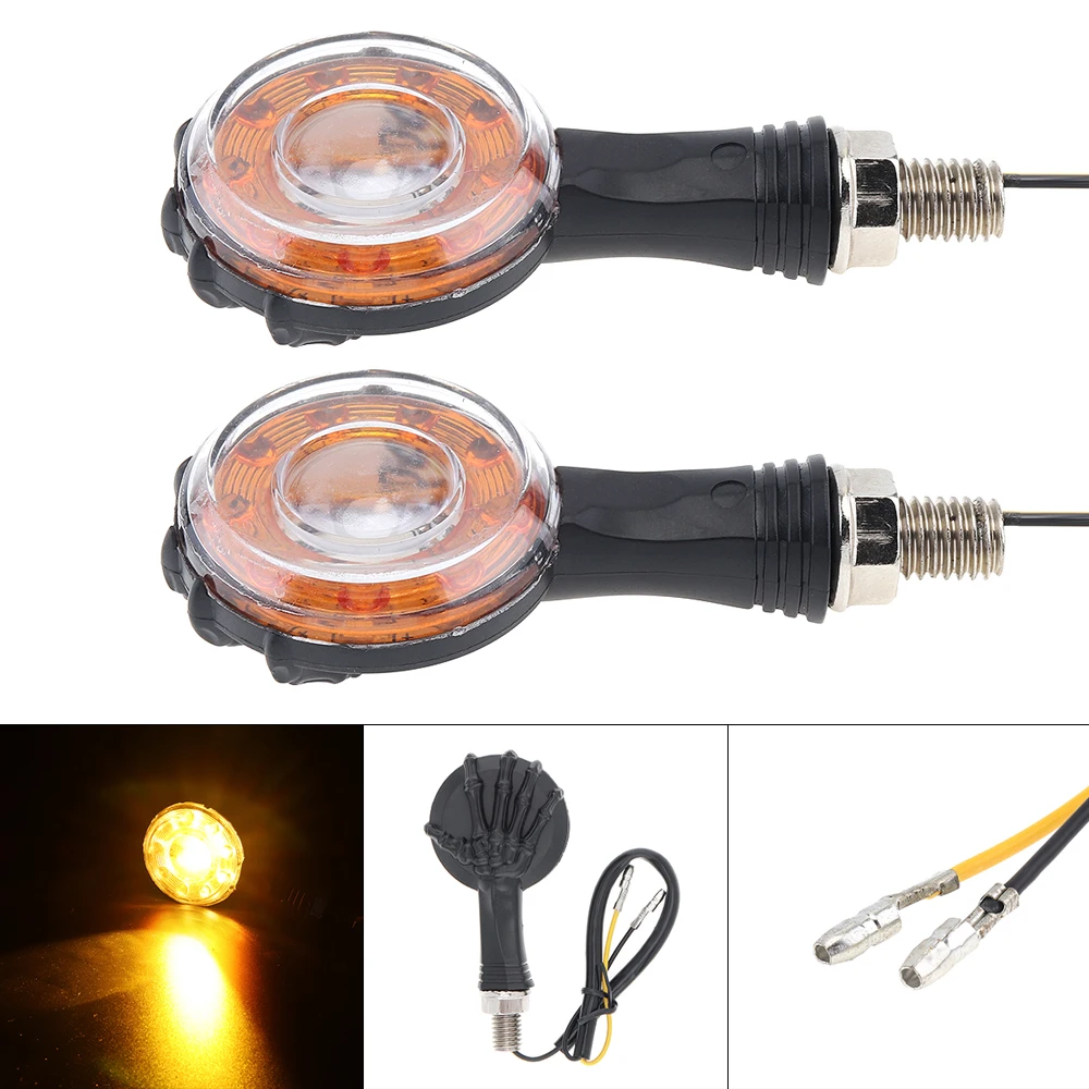

Universal Motorcycle Turn Signal 2pcs 12V Yellow Flashing ABS Energy Saving Signal Indicating Turn Signal