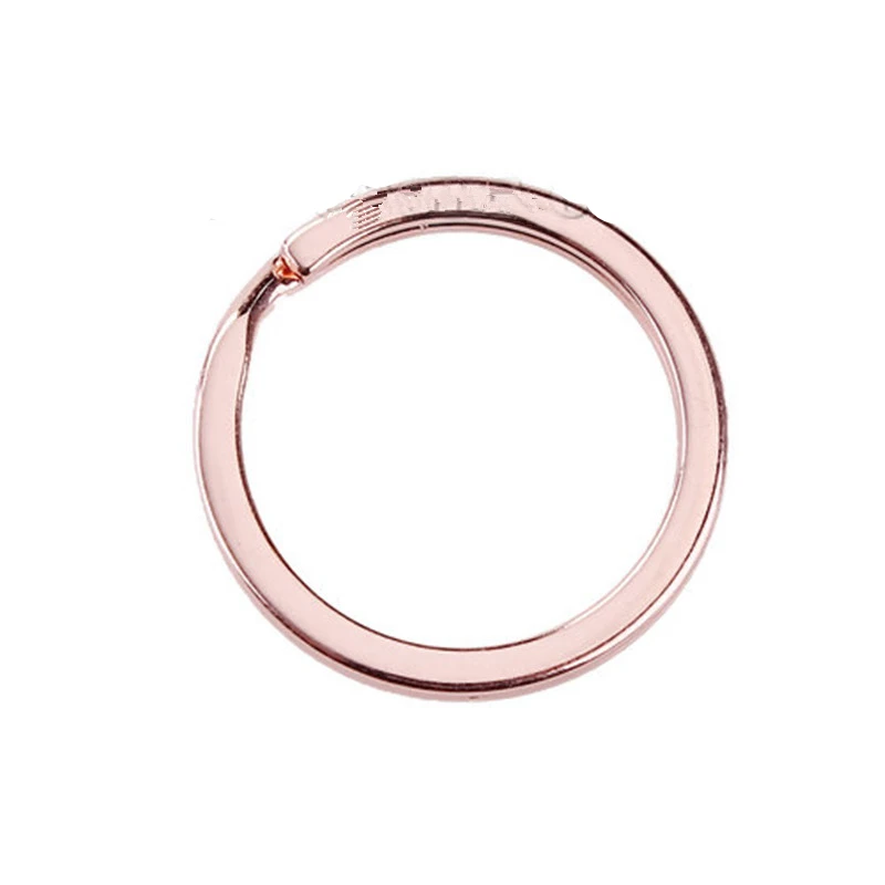 

DoreenBeads Iron Based Alloy Keychain & Keyring Rose Gold Color Charms Accessories DIY Components Key Chains 25mm(1") Dia, 2 PCs