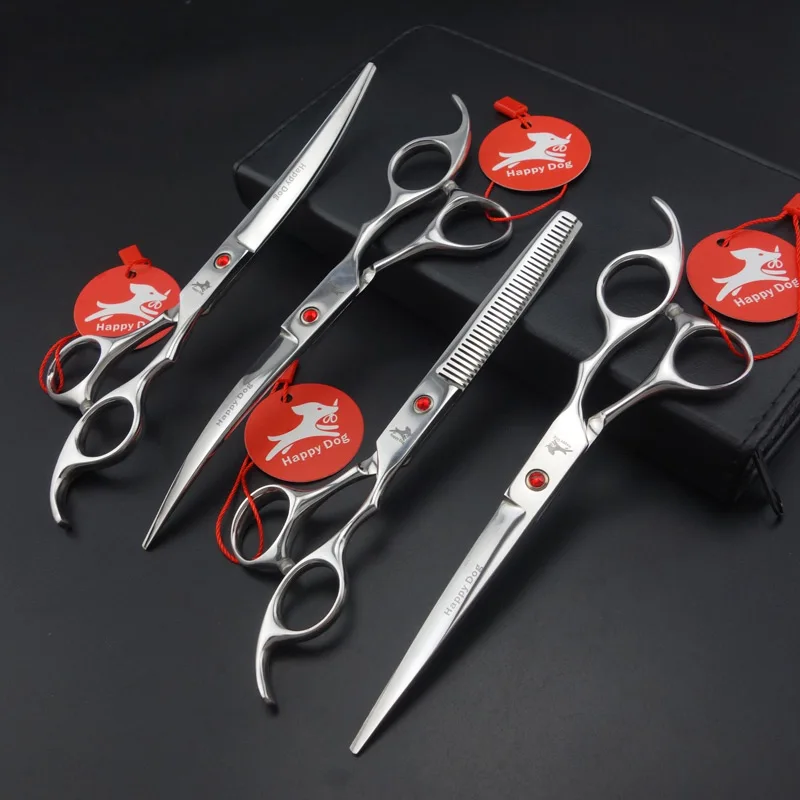 

7 inch Professional Pet Grooming Scissors set,Straight scissors & Thinning scissors & up-Curvedscissors & down-Curved scissors