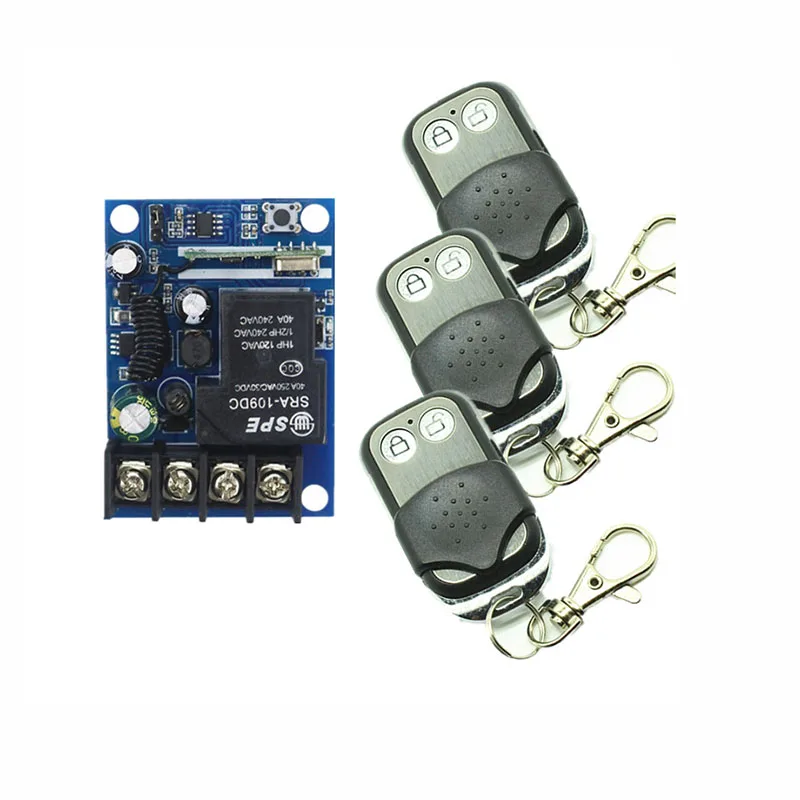 

DC 12V 24V 36V 30ARF Wireless Remote Control Delay Time Switch System Multi-function Receiver + Push cover Remote Transmitter