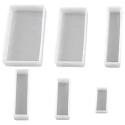 6 стилей квадратная полимерная форма Diy Прозрачность гибкие силиконовые формы для подстаканника, литья с смолы, бетона, цемента и полимера