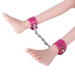 MaryXiong из искусственной кожи Footcuffs с замком лодыжки манжеты БДСМ SM сдержанность связывание эротические игрушки для взрослых игры S & M