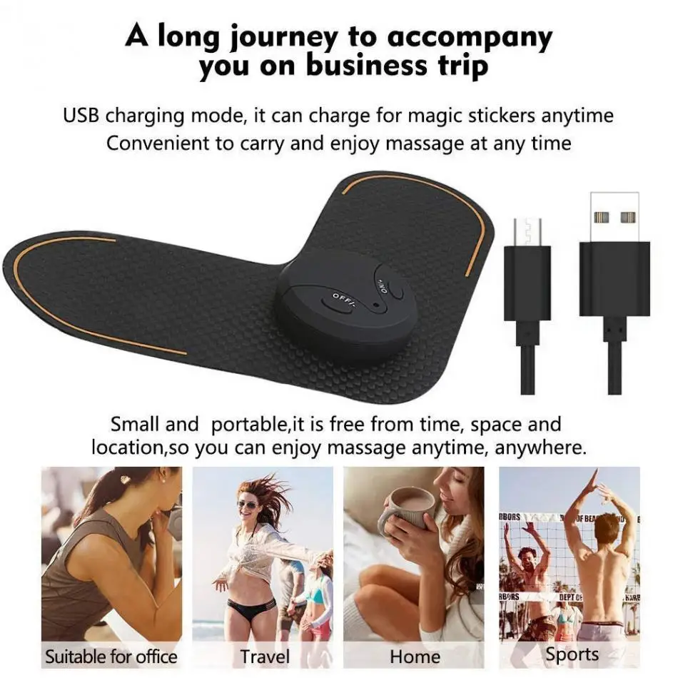 Многофункциональный USB беспроводной Электрический массажер для пульс-терапии плеча ноги шеи мышечный массажер стимулятор расслабляющий массаж