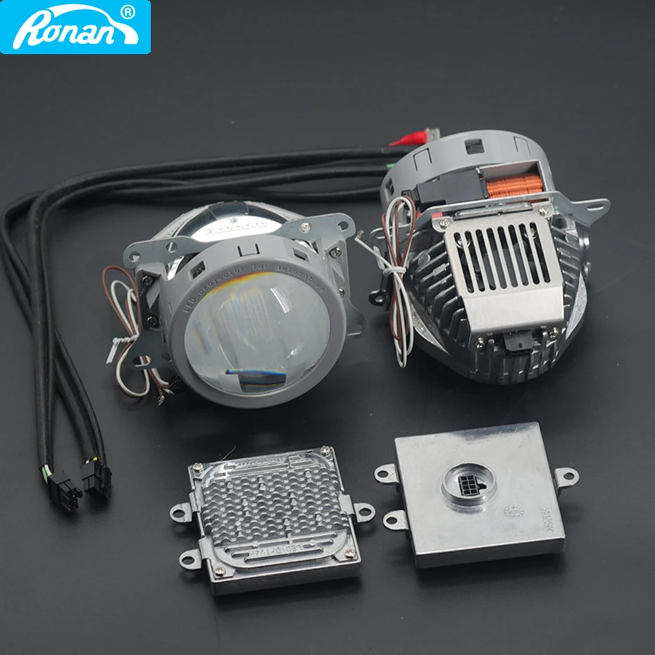 

RONAN Upgrade Super Quality 2 Pcs 35W 4000LM 5500k 3.0 Inch LED Bi Projector Lens for car styling diy retrofit