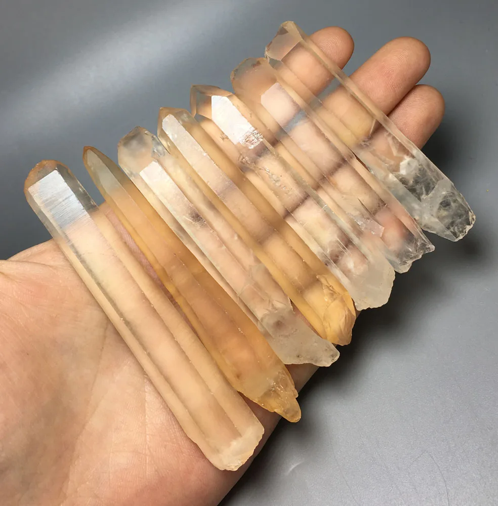 

122g 7pcs Unique Natural skeletal Elestial QUARTZ Crystal Mineral Specimen bater