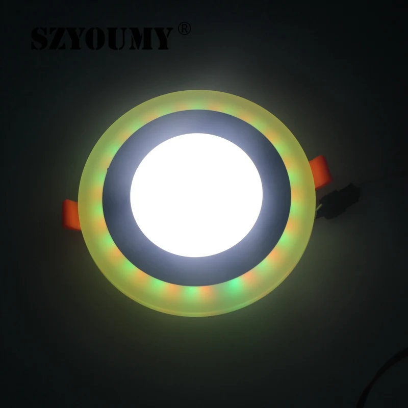 SZYOUMY Новый дизайн белый + RGB 3 модели Светодиодные панели света RGBW ультратонкие встраиваемые Акриловые 6 Вт 9 Вт 18 Вт 24 Вт светодиодные панели