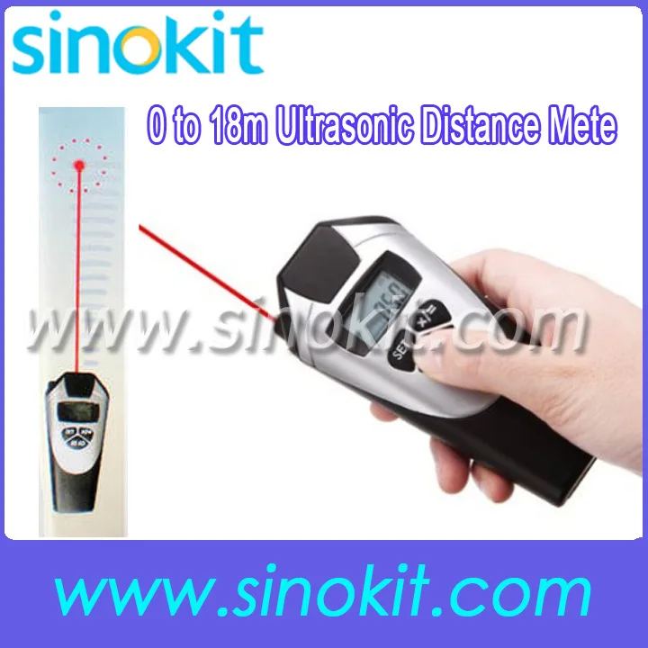 

Free Shipping Portable Rangefinder LCD Ultrasonic Distance Mete With laser point Aiming STCP3009