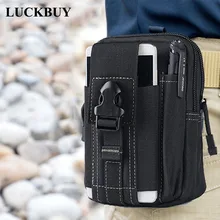 LUCKBUY универсальная уличная тактическая кобура Военная Molle сумка с поясом на бедра и талию кошелек Чехол кошелек чехол для телефона на молнии для S8 LG