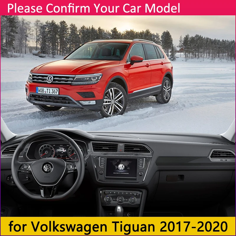 Для Volkswagen VW Tiguan MK2 анти-скольжения мат коврик на приборную панель Зонт коврик для панели приборной панели автомобиля аксессуары