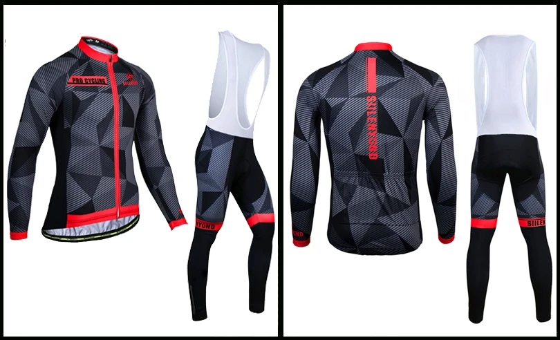 Siilenyond зимний термо велосипедный Джерси наборы ударопрочный горный велосипед велосипедная одежда костюм гонки на велосипедах велосипедные одежды