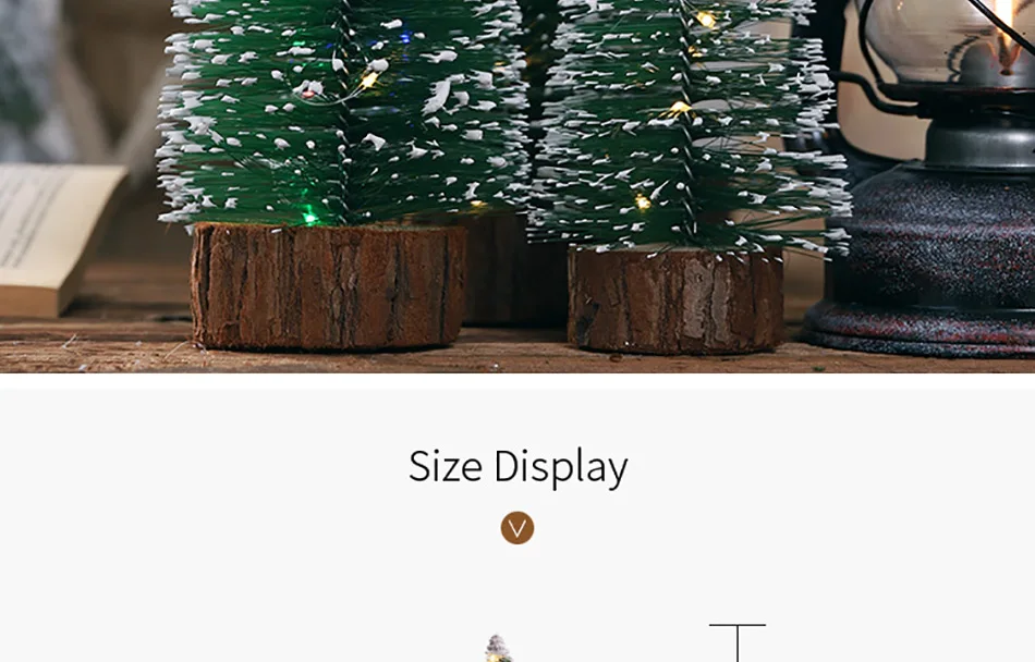 Искусственная Мини Рождественская елка со светодиодный светильник искусственный сосновый орнамент подарки для дома Новогоднее украшение стола AF181