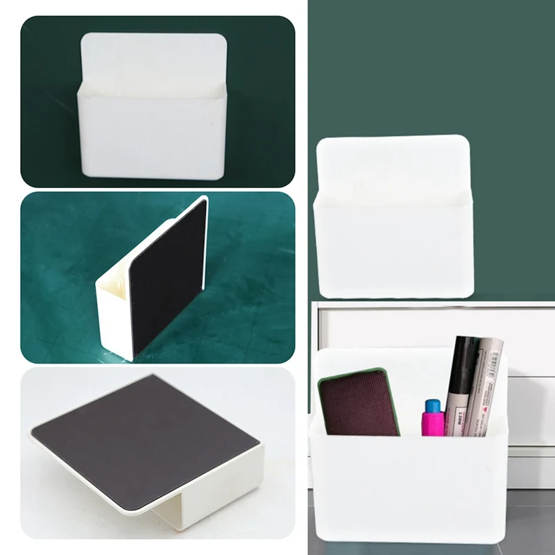 

Magnetic Dry Erase Marker Holder White Magnetic Dry Eraser Organizer Mount Tray Rack for Whiteboard Blackboard Pencil Pen Box