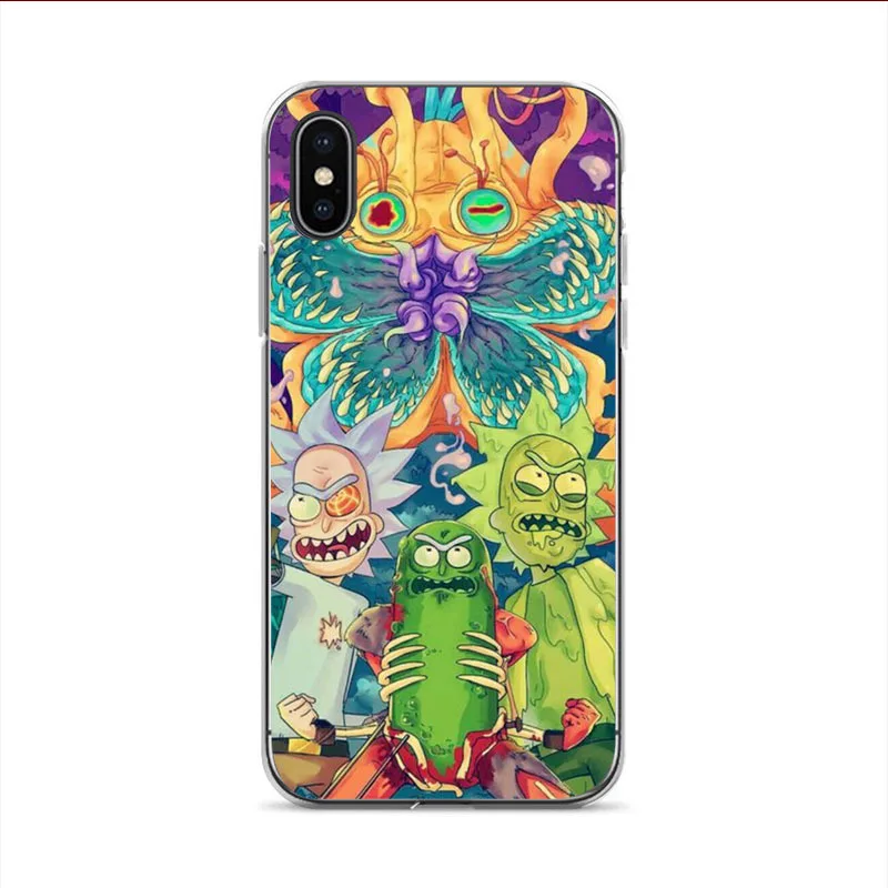 IMIDO family Love Рик и Морти funda мягкий пластиковый чехол для Apple iPhone X 6 6plus 6s 5 5S 7 8plus xr xs xsmax чехол - Цвет: 1