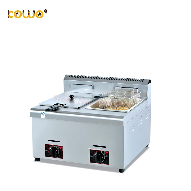 

High Efficient Heavy Duty Commercial Gas Deep Fryer Machine (2-Tank and 2-Basket )