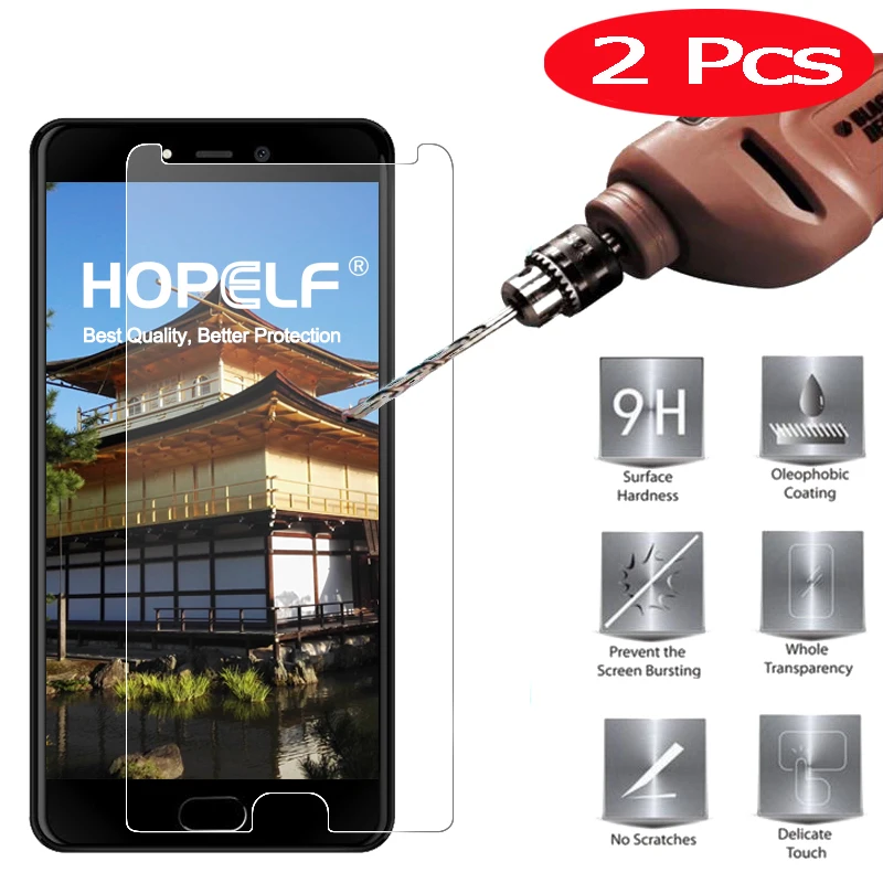 

2 Pieces HOPELF Screen Protector for Leagoo T5 Tempered Glass 2.5D 9H Phone Film Tempered Glass for Leagoo T5