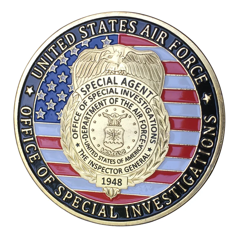 

United States Air Force Office of Special Investigations Gold Plated With Plastic Case For Collection Challenge Coin/Medal 1416#