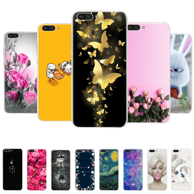 For Huawei Honor 7C 7A Pro 6C 6X 6A Case Phone Back Cover Silicone TPU Painted Cases For Huawei Y7 Prime Y6 2018 Cover Case Capa
