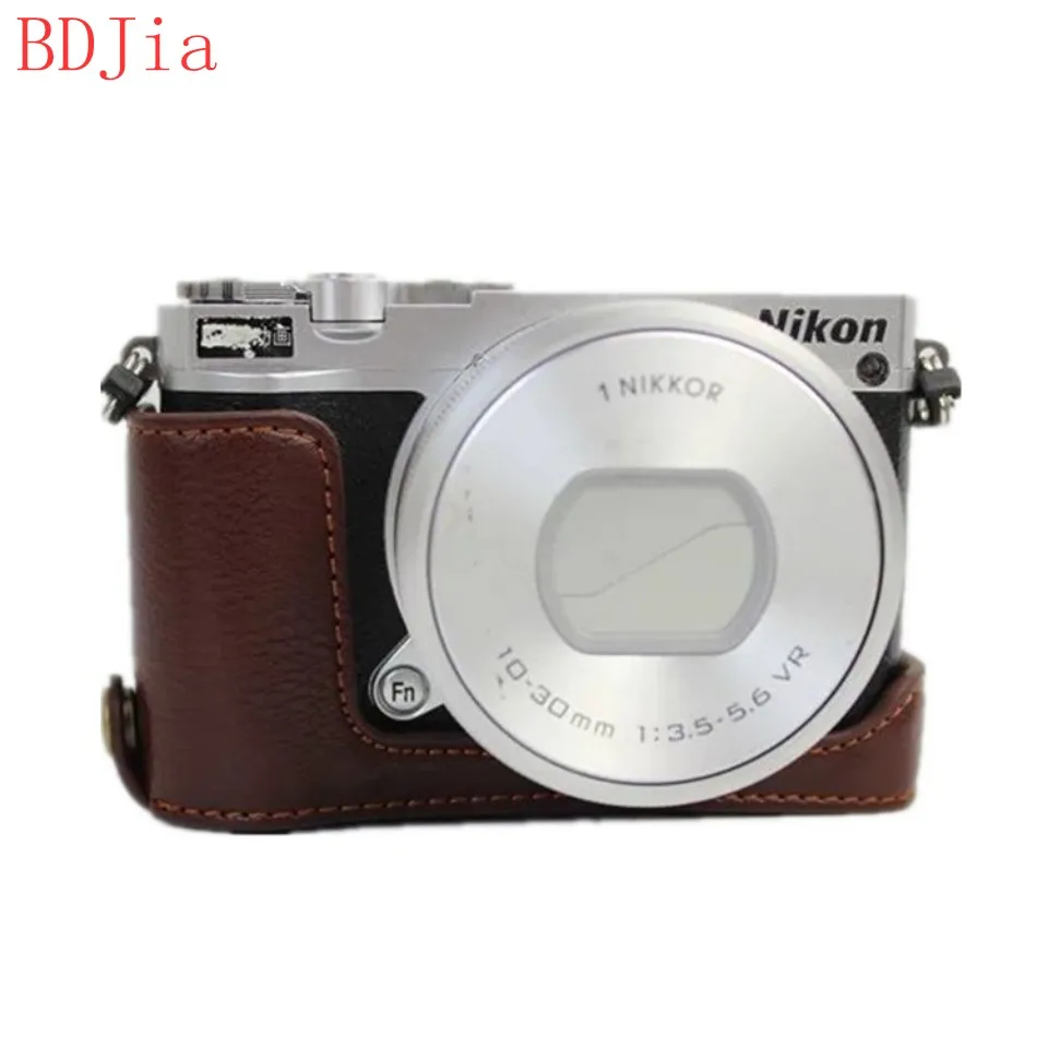 Натуральная Воловья кожа корпуса для половины камеры база Nikon J5 с отверстием