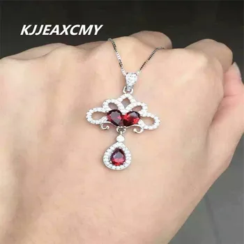 

KJJEAXCMY boutique jewelry,Garnet natural rose gold female pendant necklace wholesale, S925 silver custom special price