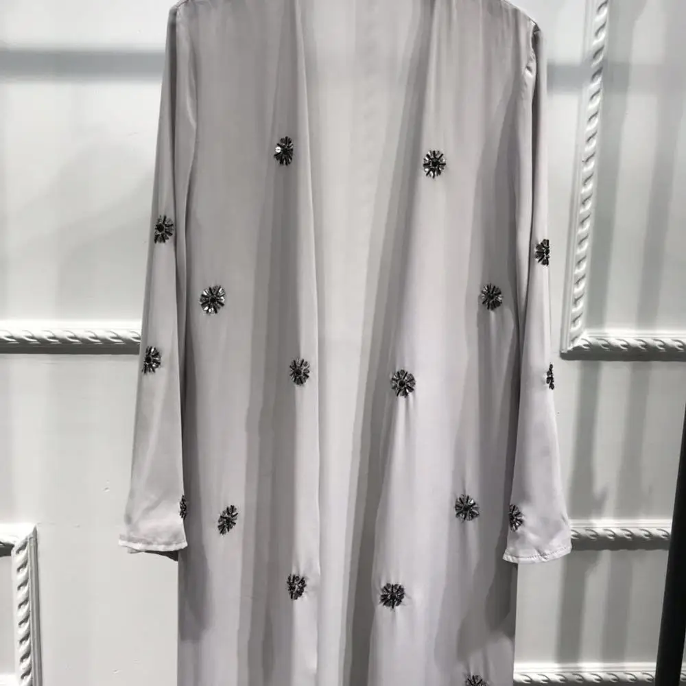 Женское мусульманское платье Abaya с цветочным принтом мусульманская одежда в
