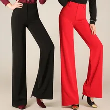 Женские черные узкие расклешенные брюки размера плюс из хлопка, длинные брюки с высокой талией, женские офисные брюки, широкие тонкие женские брюки