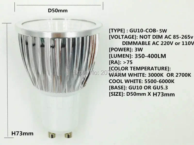 GU10-5W-COB