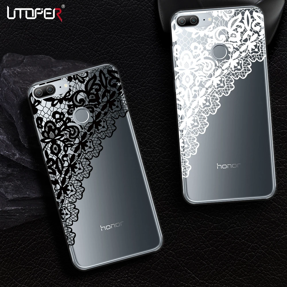 UTOPER кружева цветок для huawei P Smart Case Honor 9 Lite Мягкая обложка Коврики 10 7X 9i Y3 Y5 Y6 2017