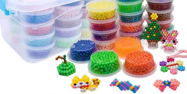 Dollryga баррель 9600 шт./компл. 24 Цвета 5 мм распыления воды Aqua Перлен Магия бусы развивающие 3D аксессуары-головоломки игрушки для детей